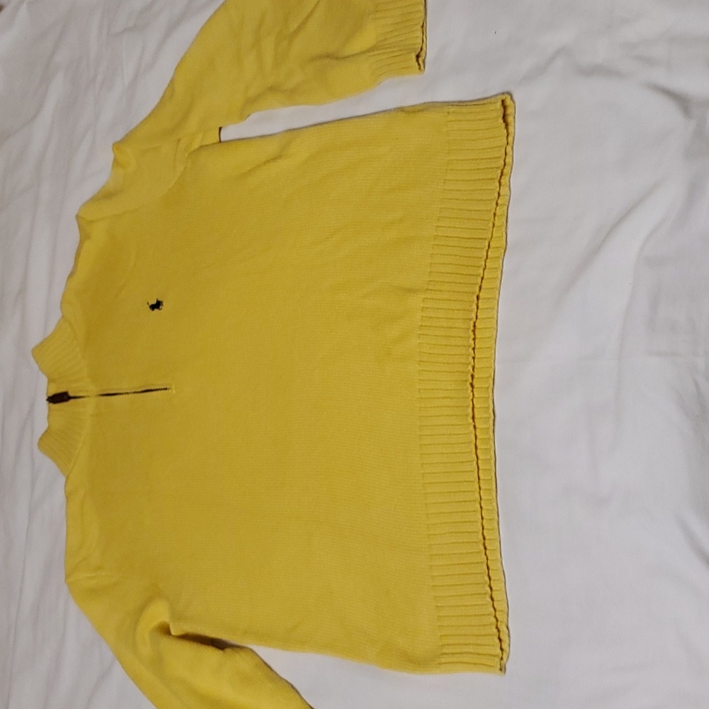 Polo Ralph Lauren Yellow 1/4 Zip Sweatshirt Size S